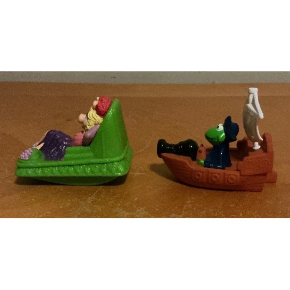 Set Of 2 1995 McDonald's Muppets Tub Toy Miss Piggy and‎ Kermit The Frog